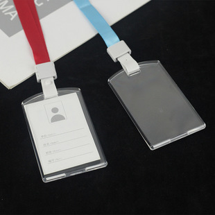 in stock Double-sided Transparent Card Cover Student Campus Card Staff Brand badge ID Card Meal Card Bus Card Protective Cover