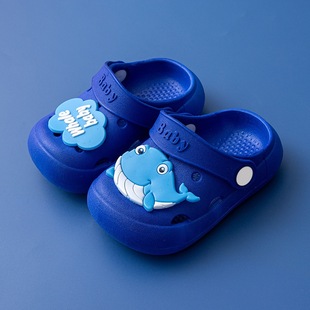 Summer children's slippers home non-slip boys and girls cute baby hole shoes wholesale children's baotou sandals
