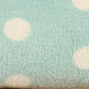 Factory Wholesale Blue Background with White Dots Polyester Coral Velvet Fabric Thickeneded Warm Pajamas Blanket Absorbent Towel Drying Hair Cap