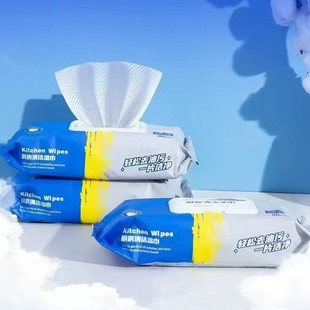 80 Large Packs of Kitchen Cleaning Wipes, Oil Fume Kitchen Utensils to Remove Oil Stains, Disposable Wet Wipes, Thickeneded Family Pack