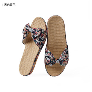 Guest slippers home slippers Four Seasons home indoor mute non-slip sweat-absorbing fabric linen slippers women's summer
