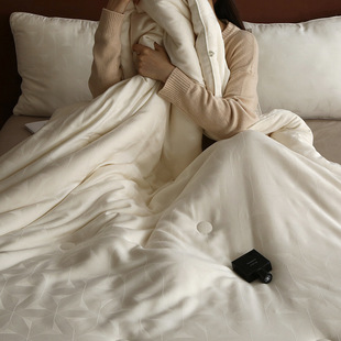 High-end 51 Organic Soybean Quilt Core Light Luxury Jacquard Thickened Winter Quilt Single Double Warm Spring and Autumn Quilt Core