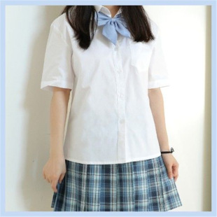 Jk Uniform Hall Organ Pleat Original Jk White Long Sleeve Shirt Female Student Short Sleeve Spring and Autumn Ready Stock