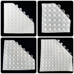 Wall Shock Absorption Cushioning Self-adhesive Non-slip Silicone Furniture Foot Mat Strong Non-marking Round Transparent Silicone Anti-collision Granules