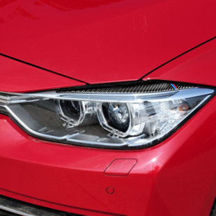 Настоящая паста для украшения бровей из углеродного волокна BMW подходит для аксессуаров для модификации автомобиля фар F30 BMW 3 серии