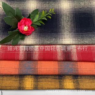 New spot cotton sanding plaid cloth plaid shirt clothing fabric twill decorative cloth craft cloth wholesale