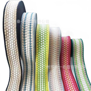 in stock wholesale small wave point 3.8cm webbing polyester jacquard belt three-dimensional design webbing color mix and match belt