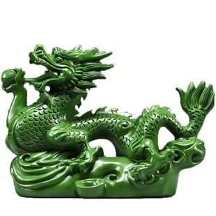 Wood Crafts Huali Solid Wood Engraved Dragon Ornaments Zodiac Dragon Living Room Decorative Wooden Crafts Gifts