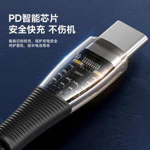 Линия быстрой зарядки PD65W плетеная линия передачи данных для мобильного телефона планшета двойное зарядное устройство Android типа c флэш-зарядка оптом
