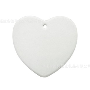 Amazon round Christmas pendant 3-inch ceramic single-sided blank porcelain glossy decorative hanging pieces can be customized with pictures