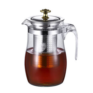 Tea set fluttering cup teapot 304 stainless steel heat-resistant explosion-proof glass teapot tea water separation tea teapot