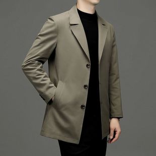 New Business Coat Casual Men's 2023 Spring Mid-length Loose plus size Suit Jacket Men's Jacket
