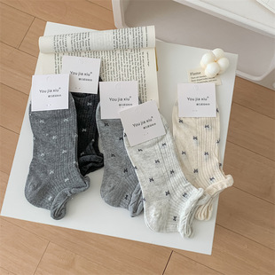 Socks Spring and Summer Women's Thin Love Socks Breathable Sweat Absorbing Women's Cotton Socks Summer All-match Boat Socks Zhuji Women's Socks