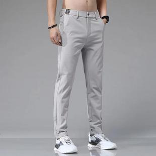 2024 Spring and Autumn New Korean style casual trousers men's trendy quick-drying trendy handsome workwear straight pants