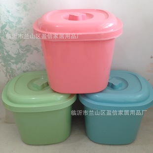 Household Plastic Rice Storage Bucket Multifunctional Thickened Transparent Large Rice Storage Box with Lid Plastic Surface Bucket Printed with LOGO