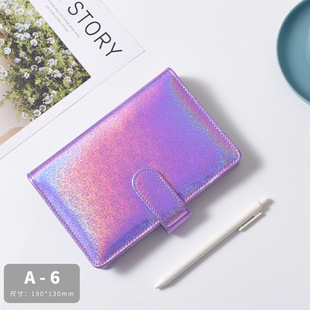 Cross-border Amazon Colorful Point A6 Laser Macaron Hand Book A5 Notebook Notebook Cash Budget Book