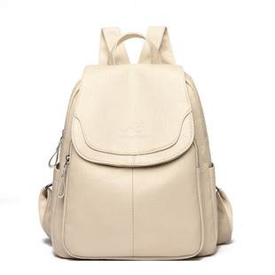 Barrel Kangaroo Women's Bag 2025 New genuine goods Women's Large Capacity Soft Leather Backpack Simple Fashion Travel Bag