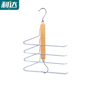 Cross-border export strength factory processing and production multifunctional pants rack towel rack Internet celebrity double hook storage pants rack skirt rack