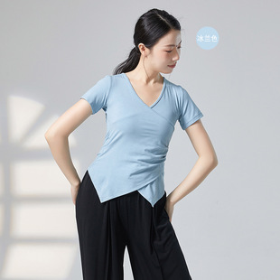 Practice Clothes Summer Modern Dance Short-sleeved Top Women's Classical Chinese Dance Body Suit Dance Clothes