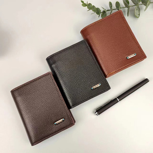 Men's Thickened Vertical Wallet Short Cross-border Foreign Trade Large Capacity Multi-card Wallet Wallet