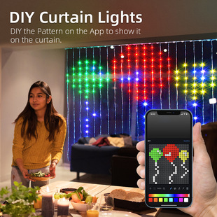 Smart RGB Magic Color Graffiti Curtain Light Leather Line Light Fairy String Light Hot Sale led Decorative Lantern Atmosphere Lighting