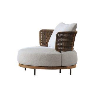 Outdoor Rattan Sofa Combination Courtyard Open-Air Rattan Chair Outdoor Garden Waterproof Rattan Outdoor Furniture Cross-Border Customization