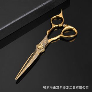 Amazon горячие продажи внешняя торговля золотой дамасский парикмахерские ножницы плоские ножницы, тонкие ножницы, профессиональный