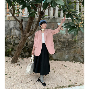 [Watch Exhibition day suit] Korean style commuter suit jacket women's winter New loose 3/4 sleeve top W549A