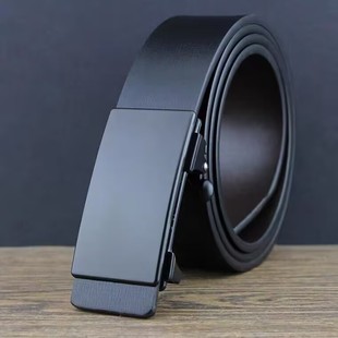 94 Pattern Toothless Buckle Belt Men's Genuine Leather Belt Inner Wear Structure