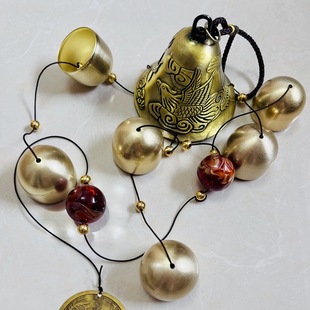 Dragon and Phoenix Bell Metal Wind Bell Chinese Vintage Handmade Pendant Outdoor Home Decoration Imitation Copper Bell Hanging Gifts