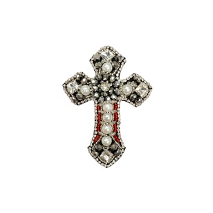 Europe and the United States cross-border k2y element cross hand nailed beads three-dimensional cloth sticker mobile phone case shoe bag decoration clothing accessories