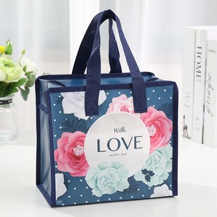 Travel Non-woven Duffel Bag Lightweight Portable Hand-carried Shopping Bag Thickened Film-coated Moving Packaging Storage Bag