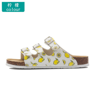 Mai Bulun Cork Slippers Beach Shoes Summer Flat Sole Non-slip Increased Thick Sole Women's Outerwear Shoes ins Trendy