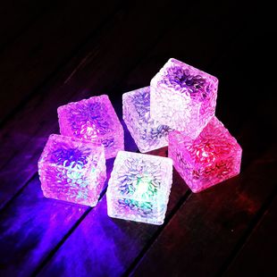 Solar Garden Lights Outdoor Landscape Lights Ice Tile Imitation Glass Floor Tile Lights Garden Decorative Atmosphere Square Buried Lights