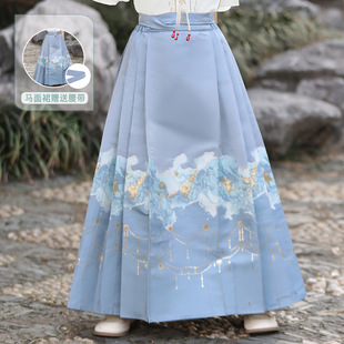 Summer 2024 New Style National Fashion Girl's Skirt Horse-faced Skirt Autumn Children's Antique Hanfu Girl's High-grade Tang Suit