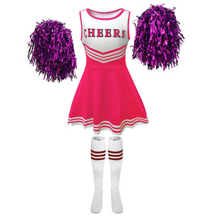 European and American Cross-border Cheerleading Clothing Children's Five-color Cheerleading Sportswear Football Baby dress Performance Clothing suit