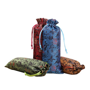 Peach Wood Comb Storage Bundle Pocket Small Bag High-end Embroidered Jewelry Bag Drawstring Retro Chinese Style