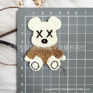 Factory wholesale DIY clothing accessories animal cloth stickers headdress hair clip accessories cute knitted clothing accessories in stock