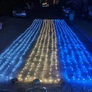 Wedding ceiling star net lamp led fishing net lamp string wedding auditorium hexagonal barbed wire all over the sky star layout decorative lamp