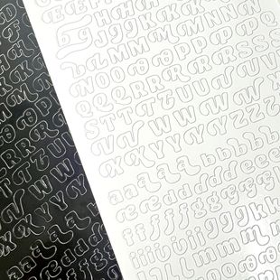 Korean ins same style gilding silver letter sticker flat for letter sticker goo card decoration DIY material sticker