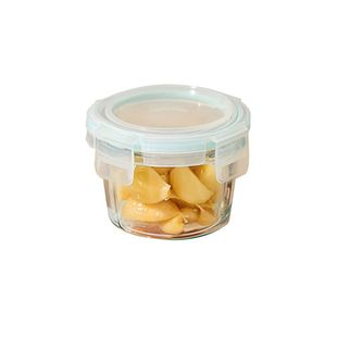 Glass round fresh-keeping box pickle bowl dip sauce small sauce lunch box with lid sealed sub-packaging bowl sample box wholesale