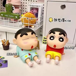 Crayon Shinchan мобильный телефон держатель ленивый мобильный телефон держатель ручной подвижной модели милый настольный стол украшения куклы подарок