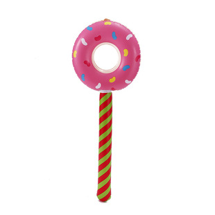 ПВХ пончик надувная палочка игрушка креативный детский красочный пончик Lollipop Toy