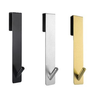 Cross-border stainless steel hook detachable back hanger glass door rear hook single hook bathroom non-perforated metal clothes hook