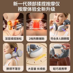 Neck Massager Household trapezius Massager Nap Rechargeable Pillow Kneading Hot Compress Massage Shawl SL183