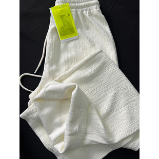 Women's Women's Wide-Leg Pants 2024 Thin Trendy Ins Loose High-Waist Hanging Sunscreen Straight Ice Silk Pants