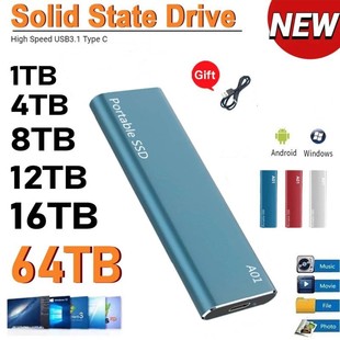 Трансграничная внешняя торговля SSD расширяется мобильный твердотельный накопитель 8T 4T 2TB высокоскоростной портативный твердотельный накопитель 1t оптовая продажа