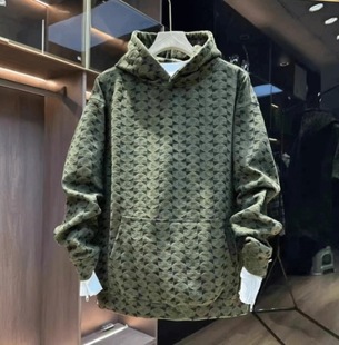 [Explosions on New] Men's Autumn and Winter fleece-lined Thickened Trendy All-match Plaid Handsome Top T-shirt