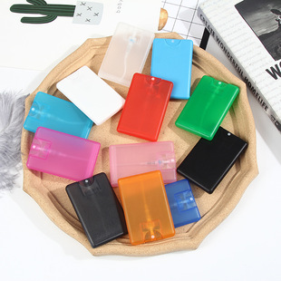 Portable push Type 20ml alcohol perfume disinfection water bottle 20ml card spray bottle