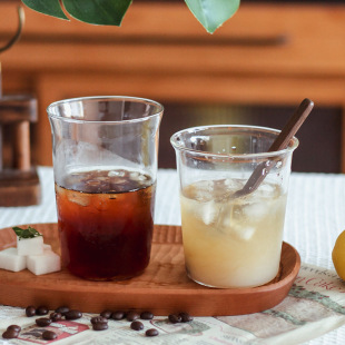 South Korea ins coffee shop with transparent glass cup coffee cold drink cup simple water cup bubble cup juice cup